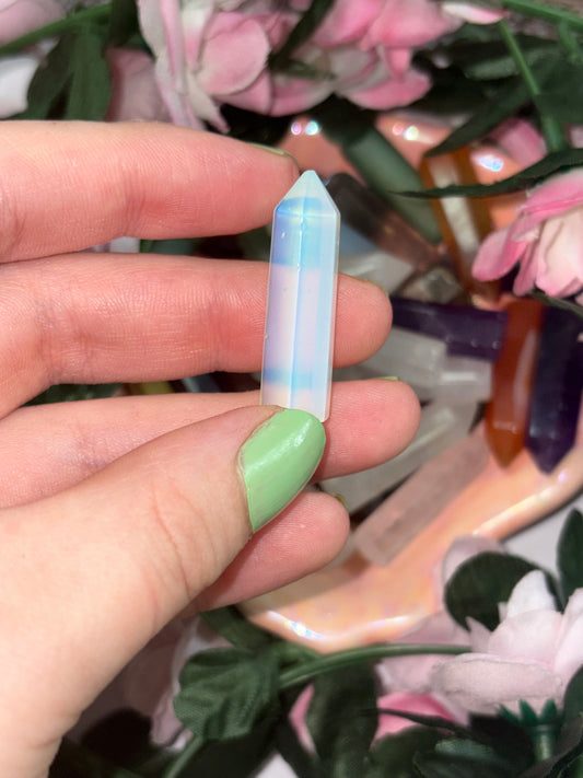 Mini Opalite Crystal Tower Point