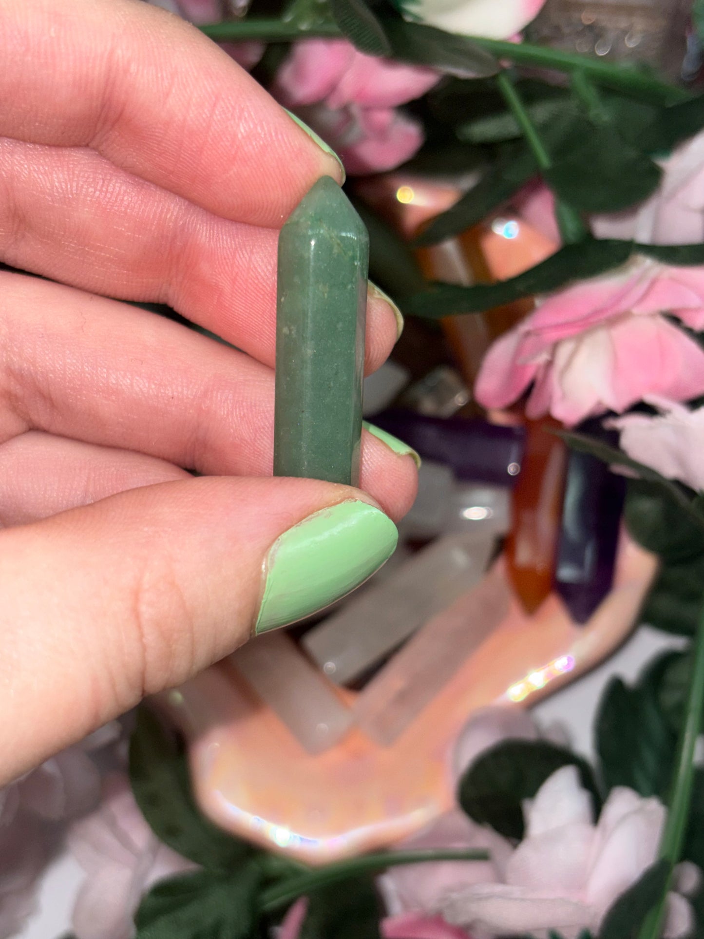 Mini Green Aventurine Crystal Tower Point