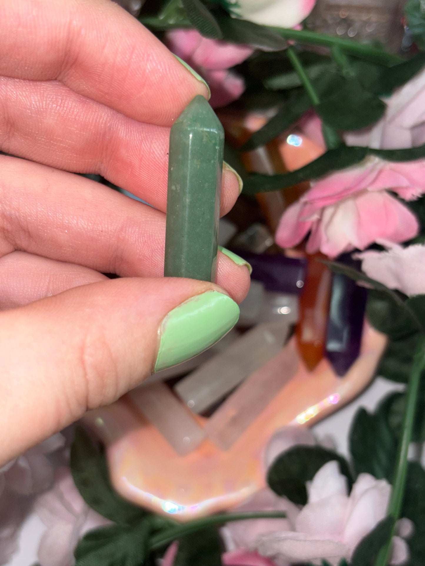 Mini Green Aventurine Crystal Tower Point