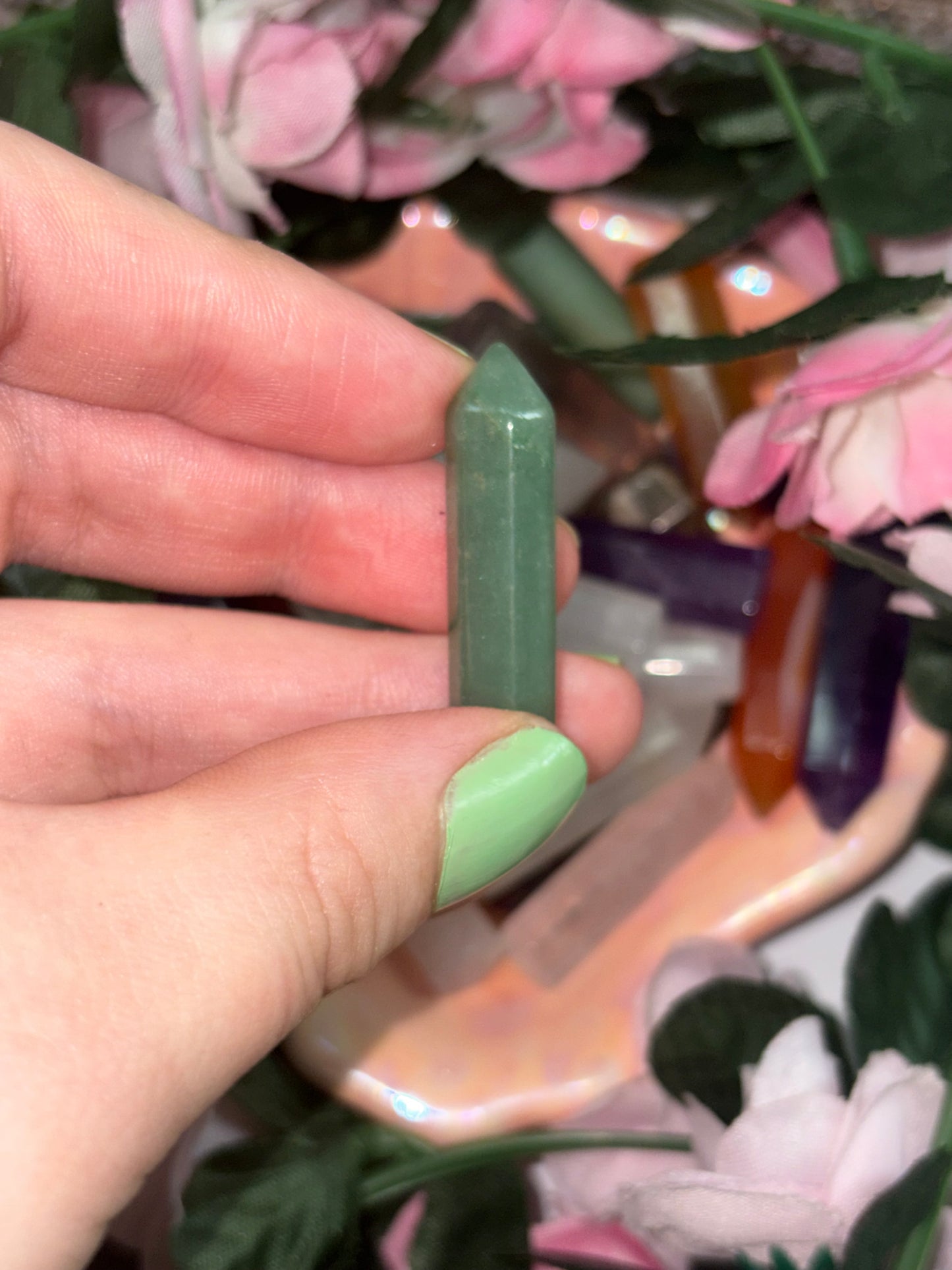 Mini Green Aventurine Crystal Tower Point