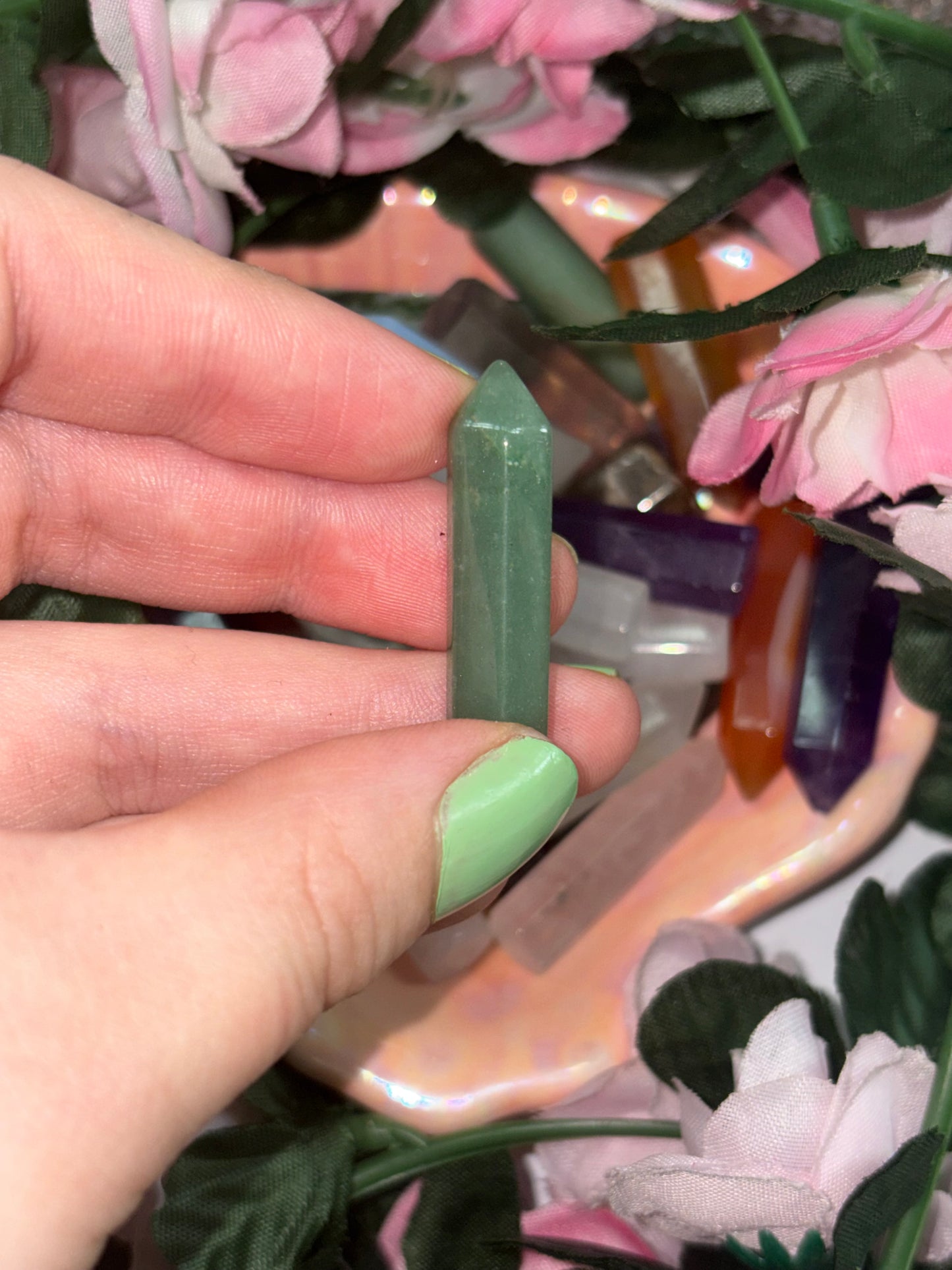 Mini Green Aventurine Crystal Tower Point