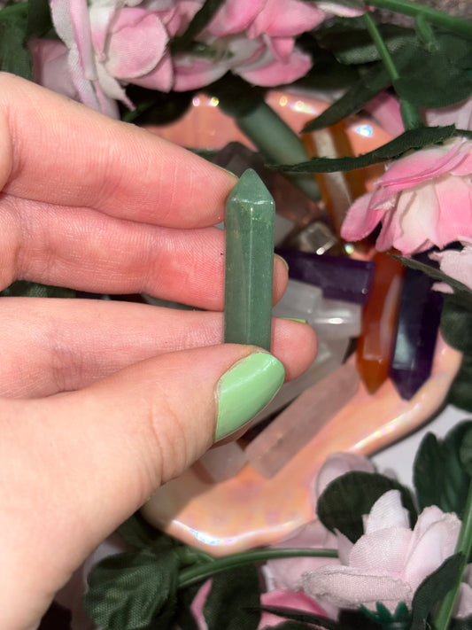 Mini Green Aventurine Crystal Tower Point