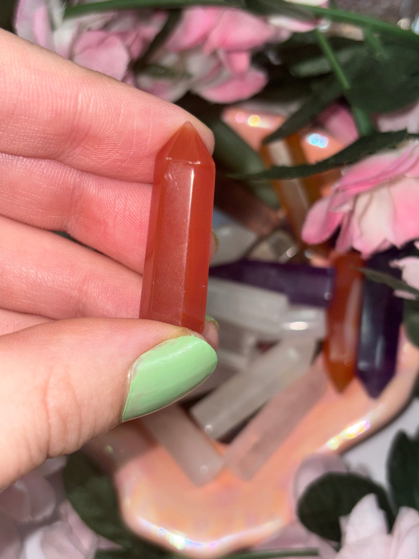 Mini Red Jasper Crystal Tower Point