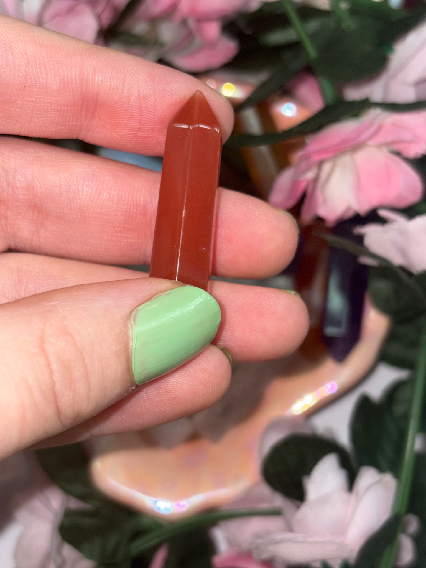 Mini Red Jasper Crystal Tower Point