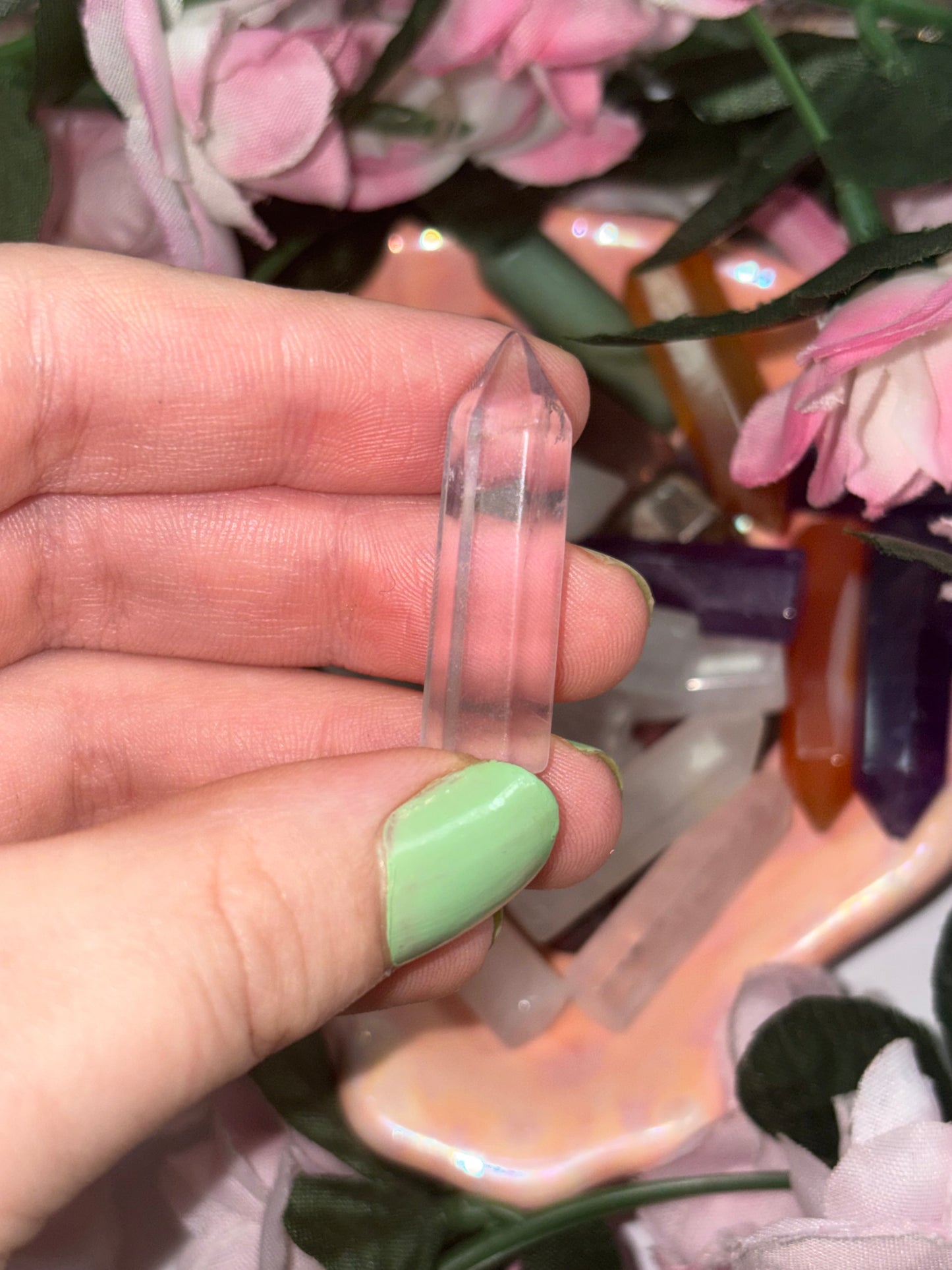 Mini Clear Quartz Crystal Tower Point