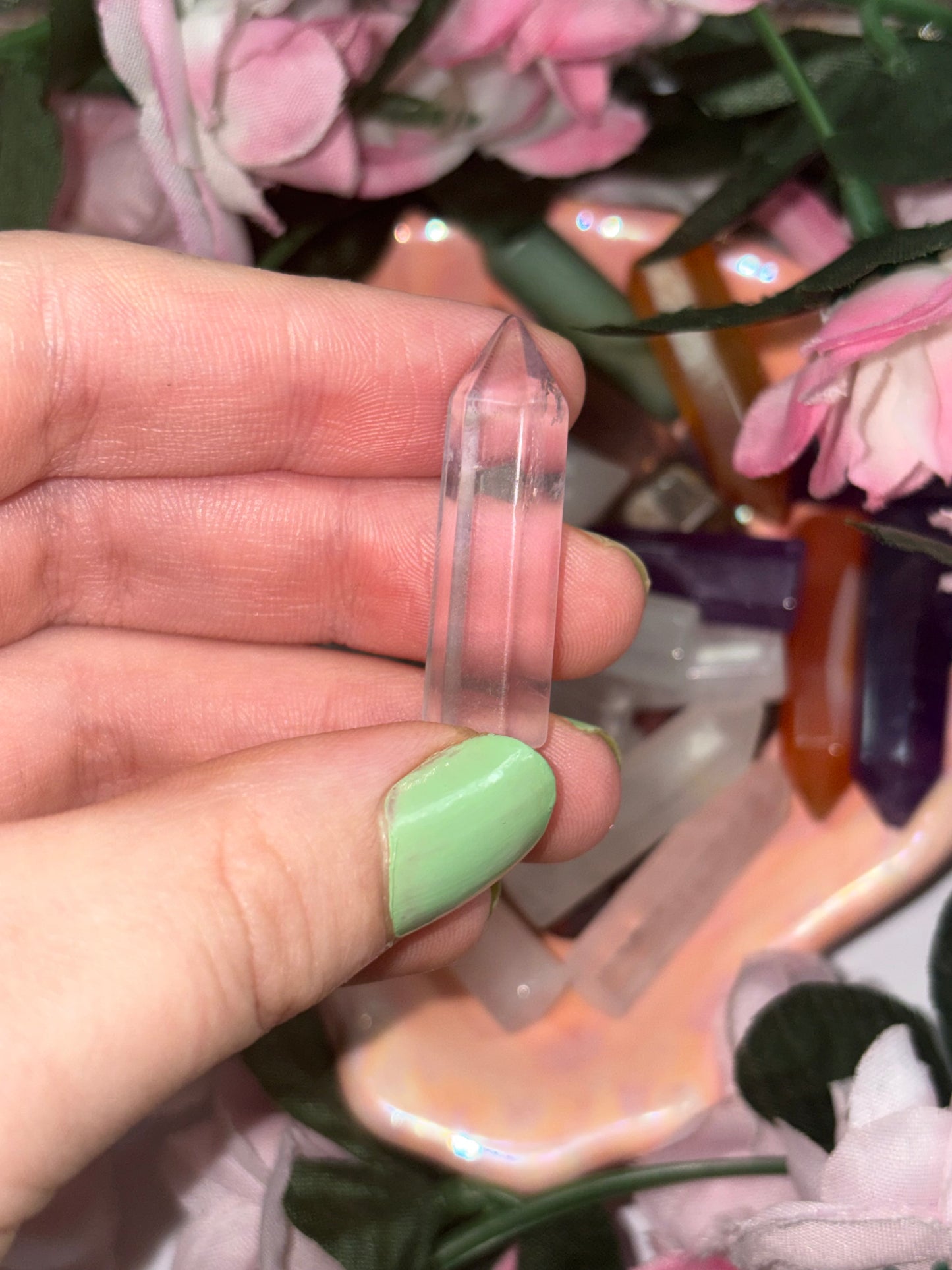 Mini Clear Quartz Crystal Tower Point