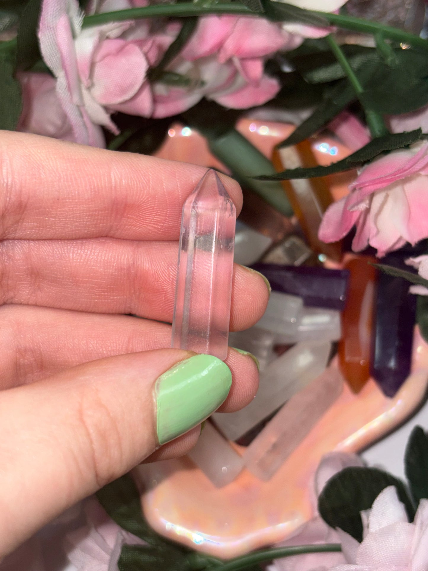 Mini Clear Quartz Crystal Tower Point