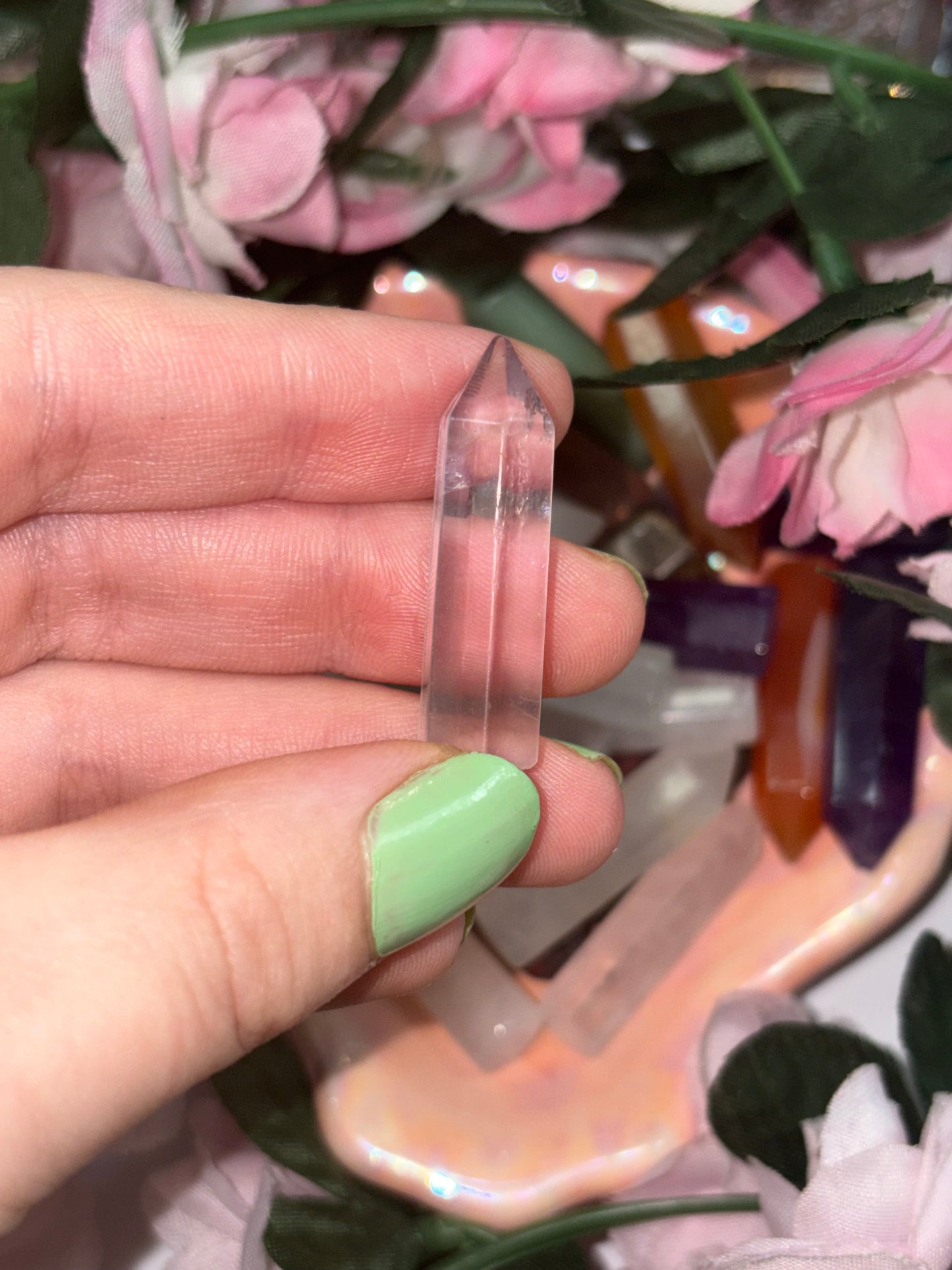 Mini Clear Quartz Crystal Tower Point