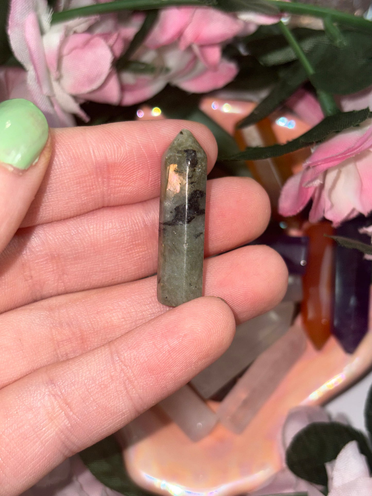 Mini Labradorite Crystal Tower Point
