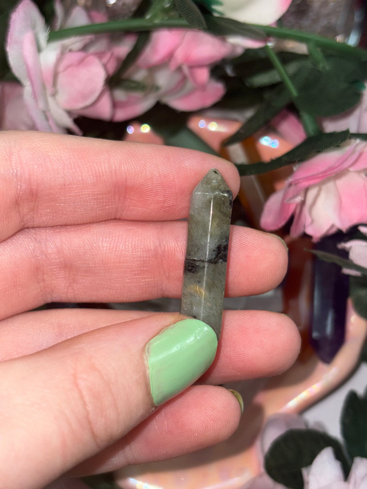 Mini Labradorite Crystal Tower Point