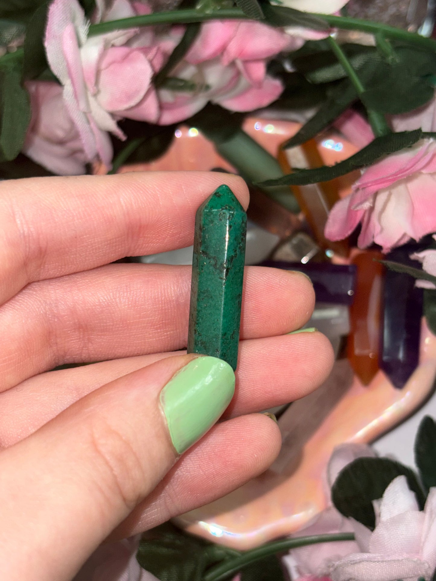 Mini Ruby Zoisite  Crystal Tower Point
