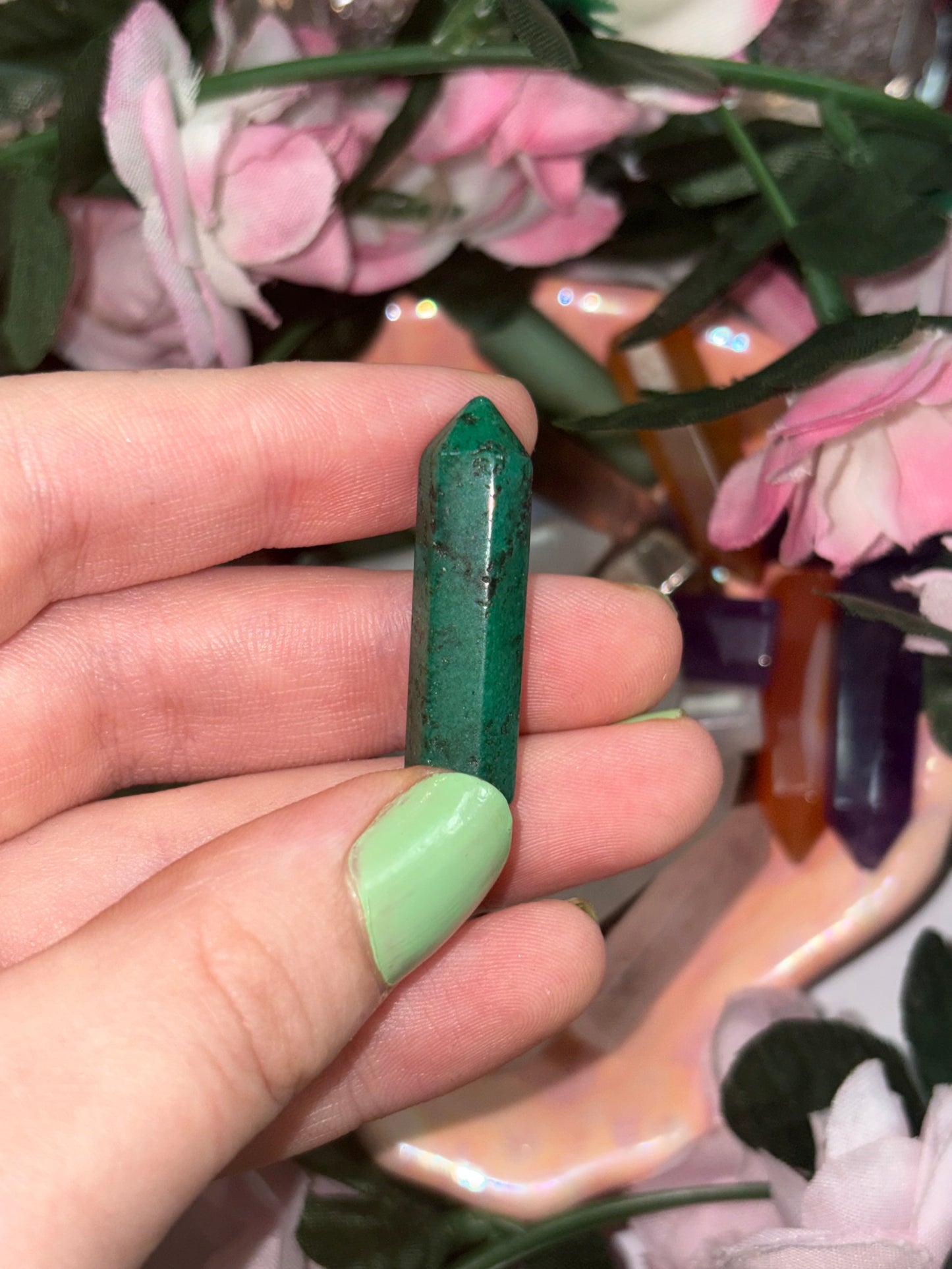 Mini Ruby Zoisite  Crystal Tower Point