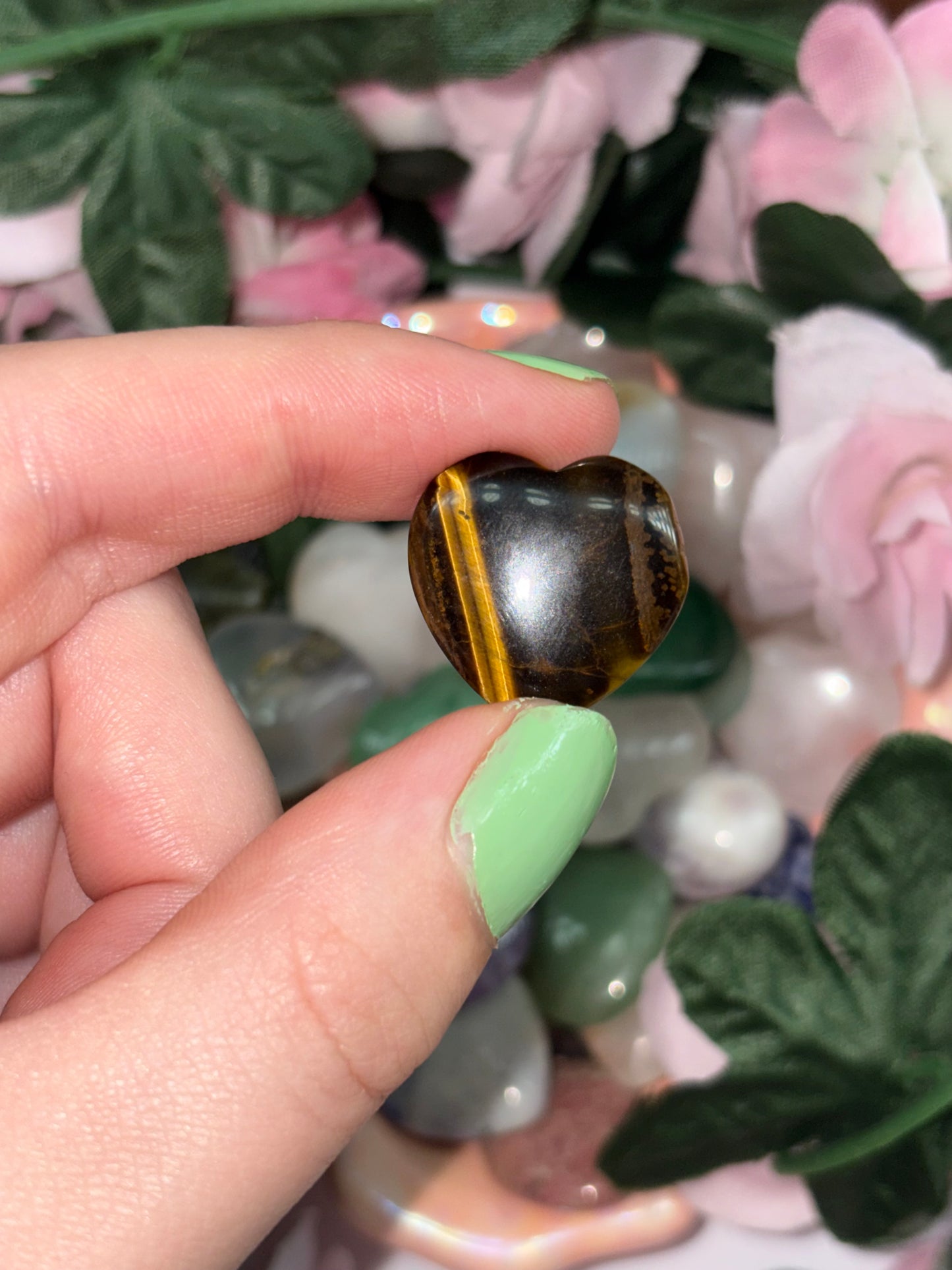 Mini Tigers Eye Heart