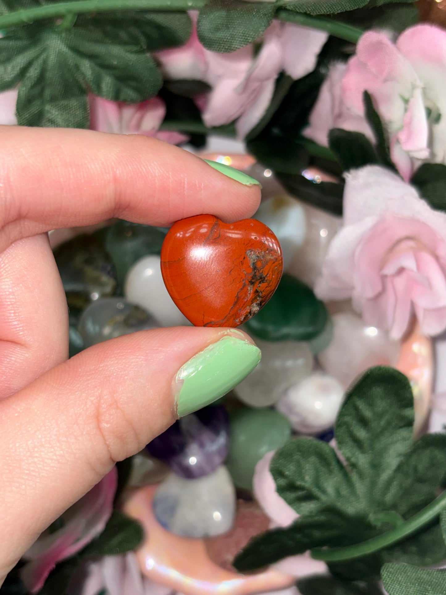 Mini Red Jasper Heart