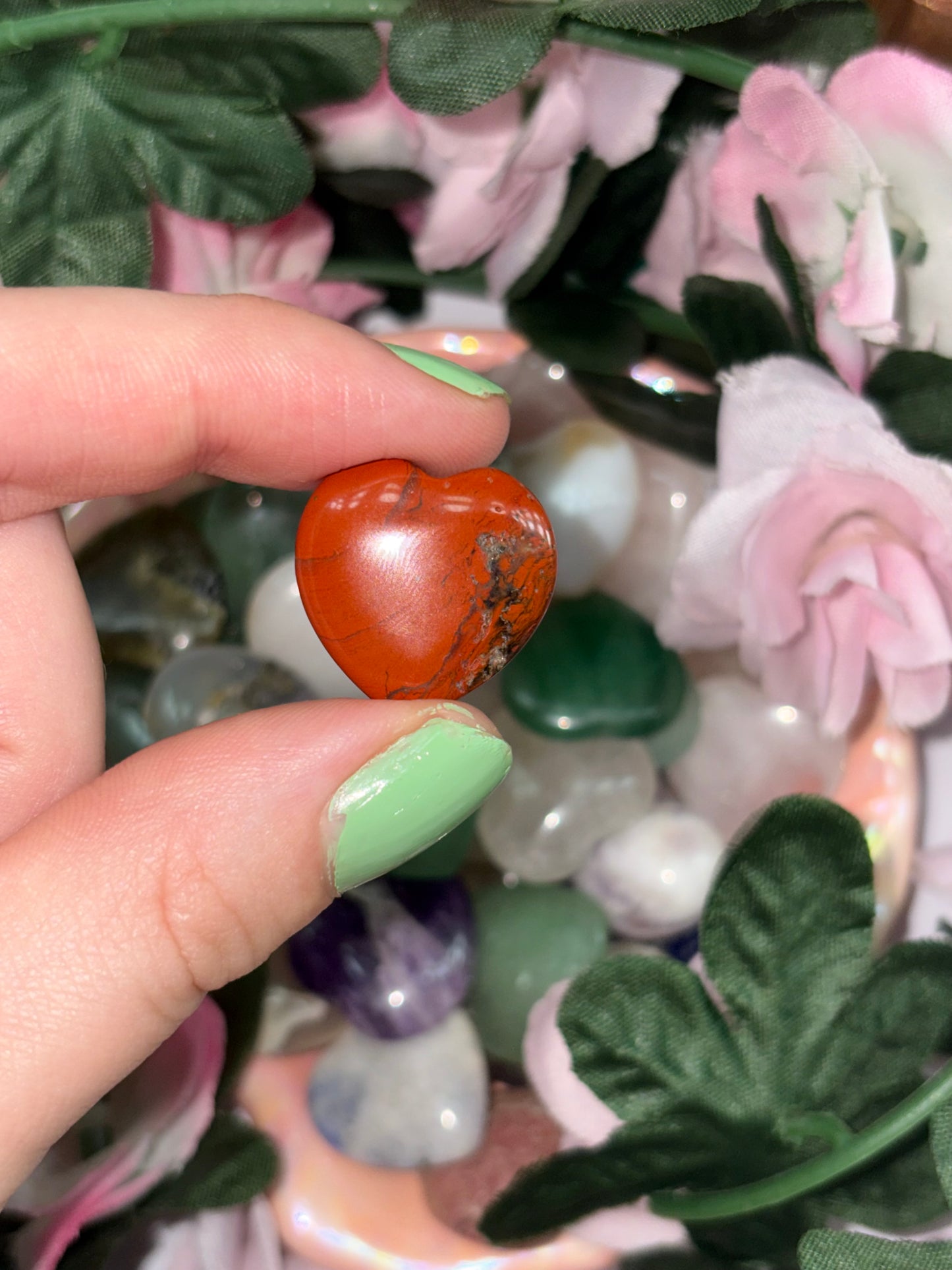 Mini Red Jasper Heart
