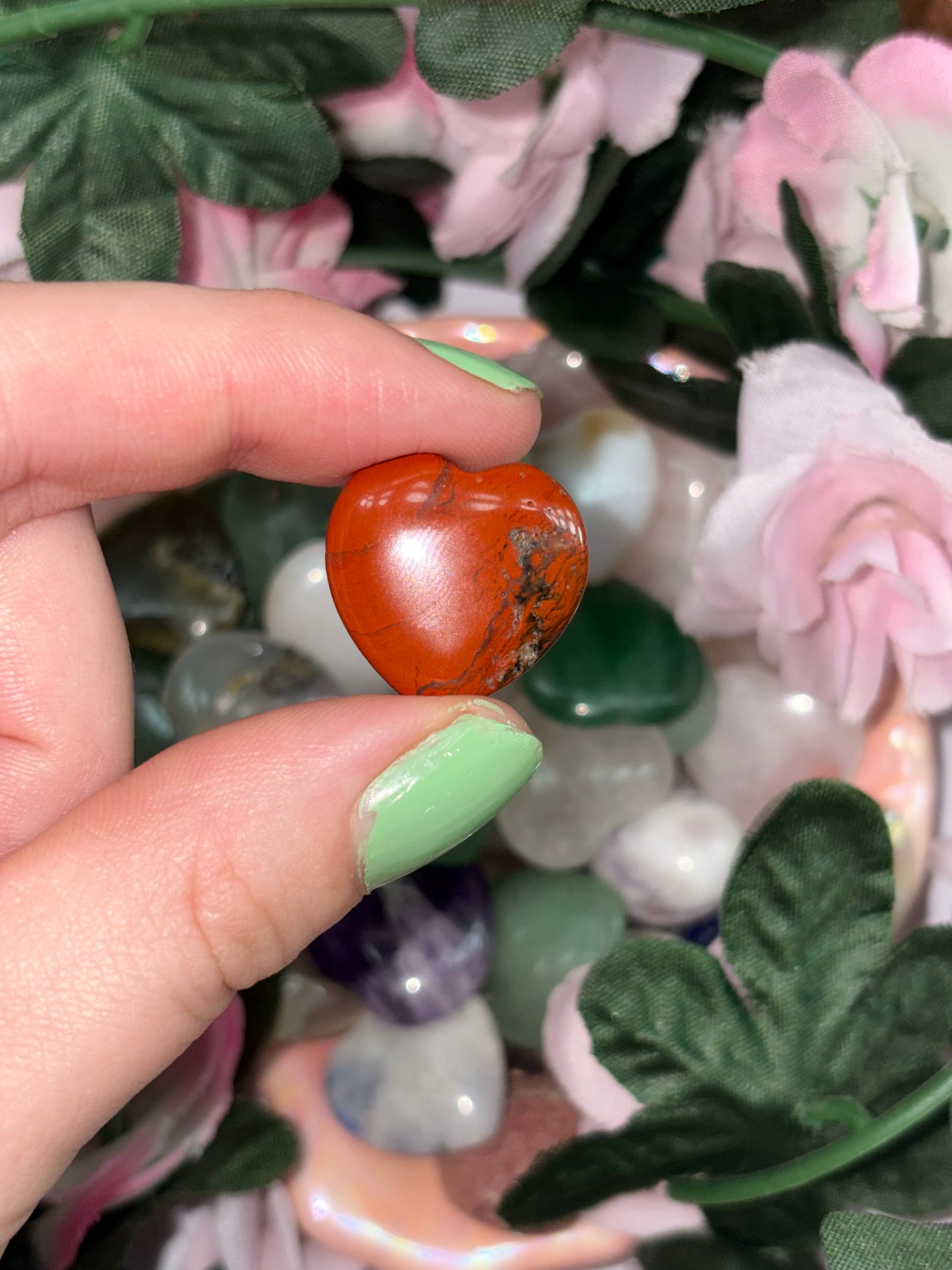 Mini Red Jasper Heart