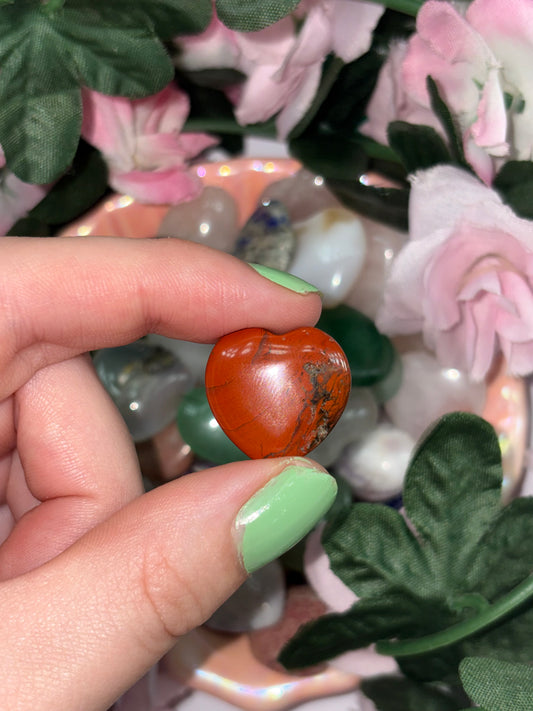Mini Red Jasper Heart