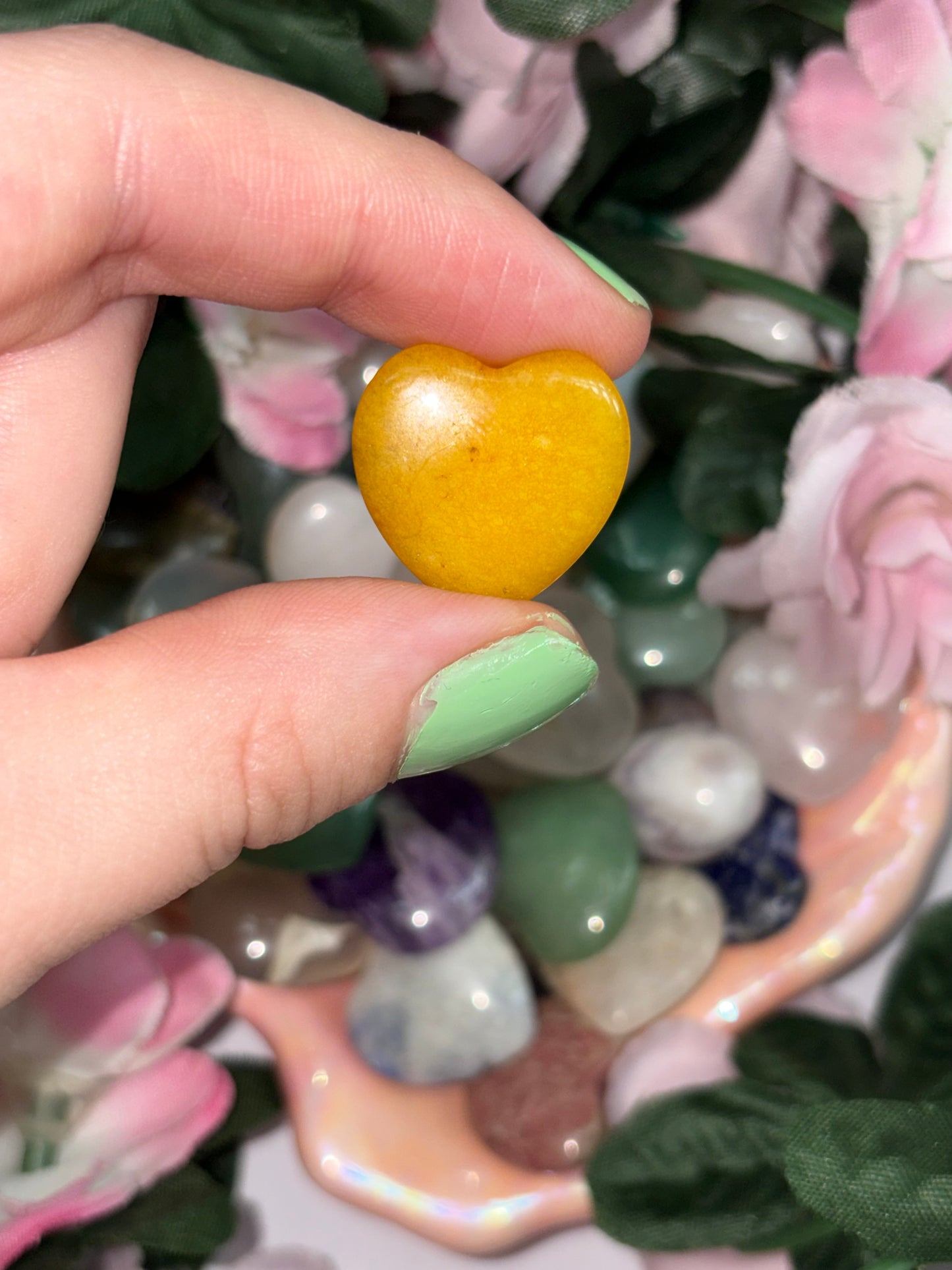 Mini Yellow Aventurine Heart