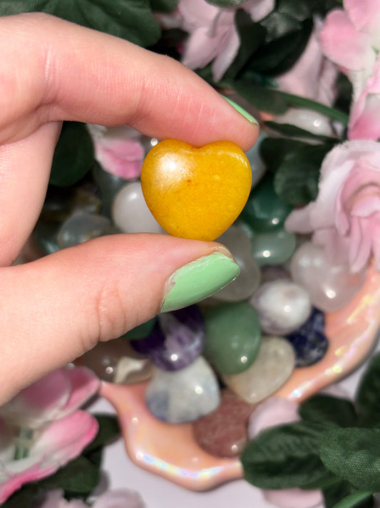 Mini Yellow Aventurine Heart
