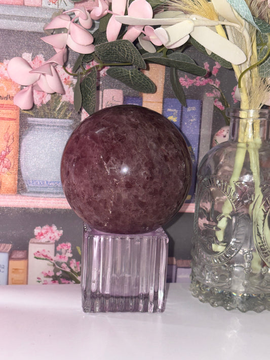 Strawberry Quartz Sphere From Brazil