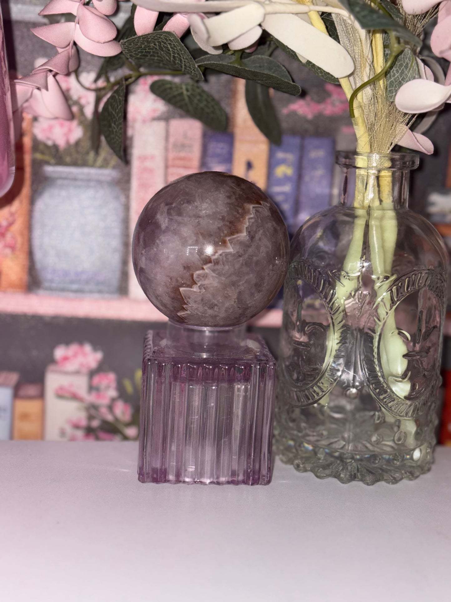 Amethyst x Lace Agate Sphere
