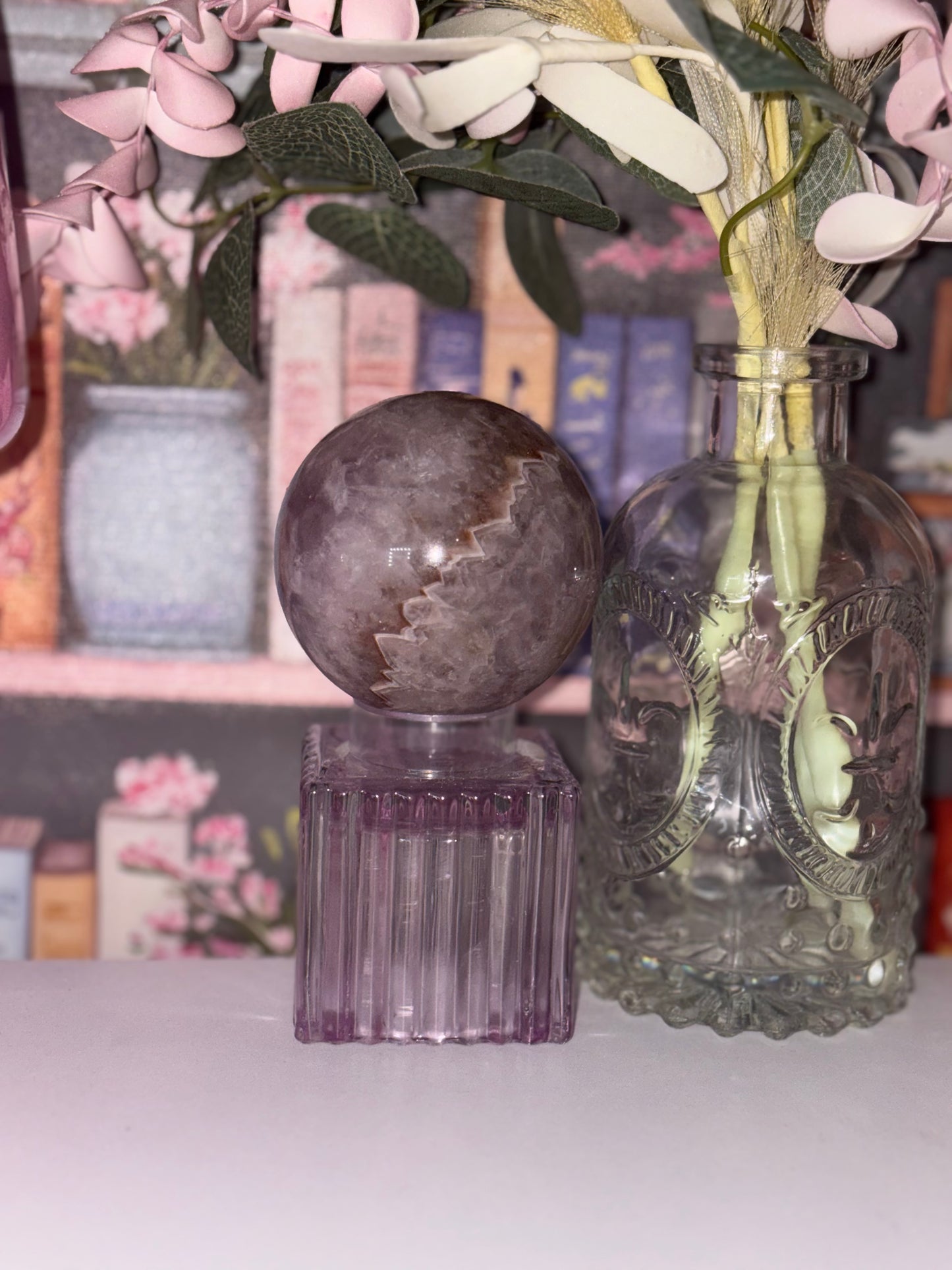 Amethyst x Lace Agate Sphere