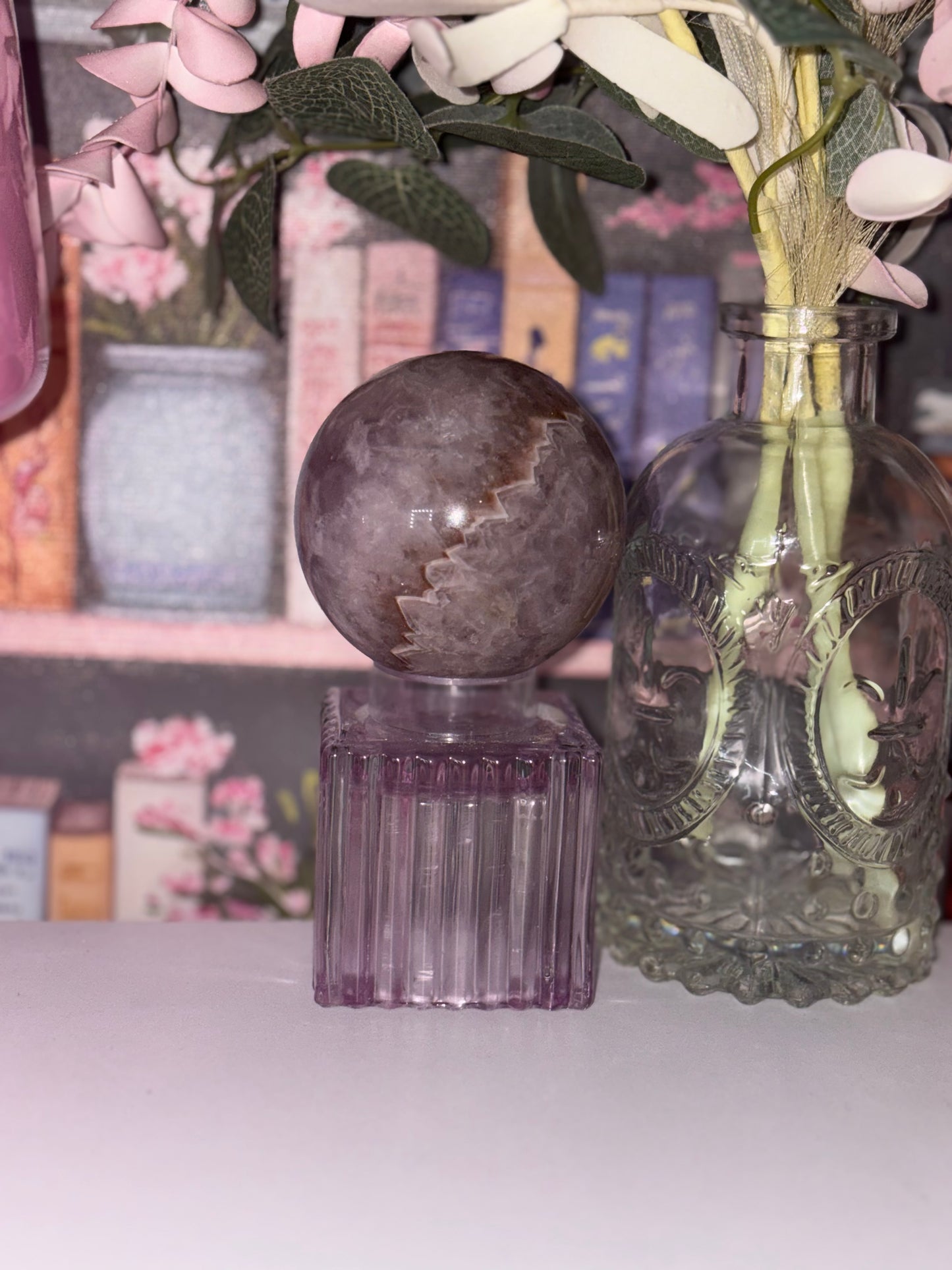 Amethyst x Lace Agate Sphere