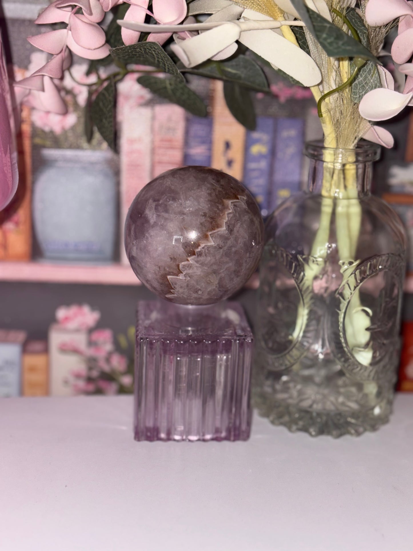 Amethyst x Lace Agate Sphere