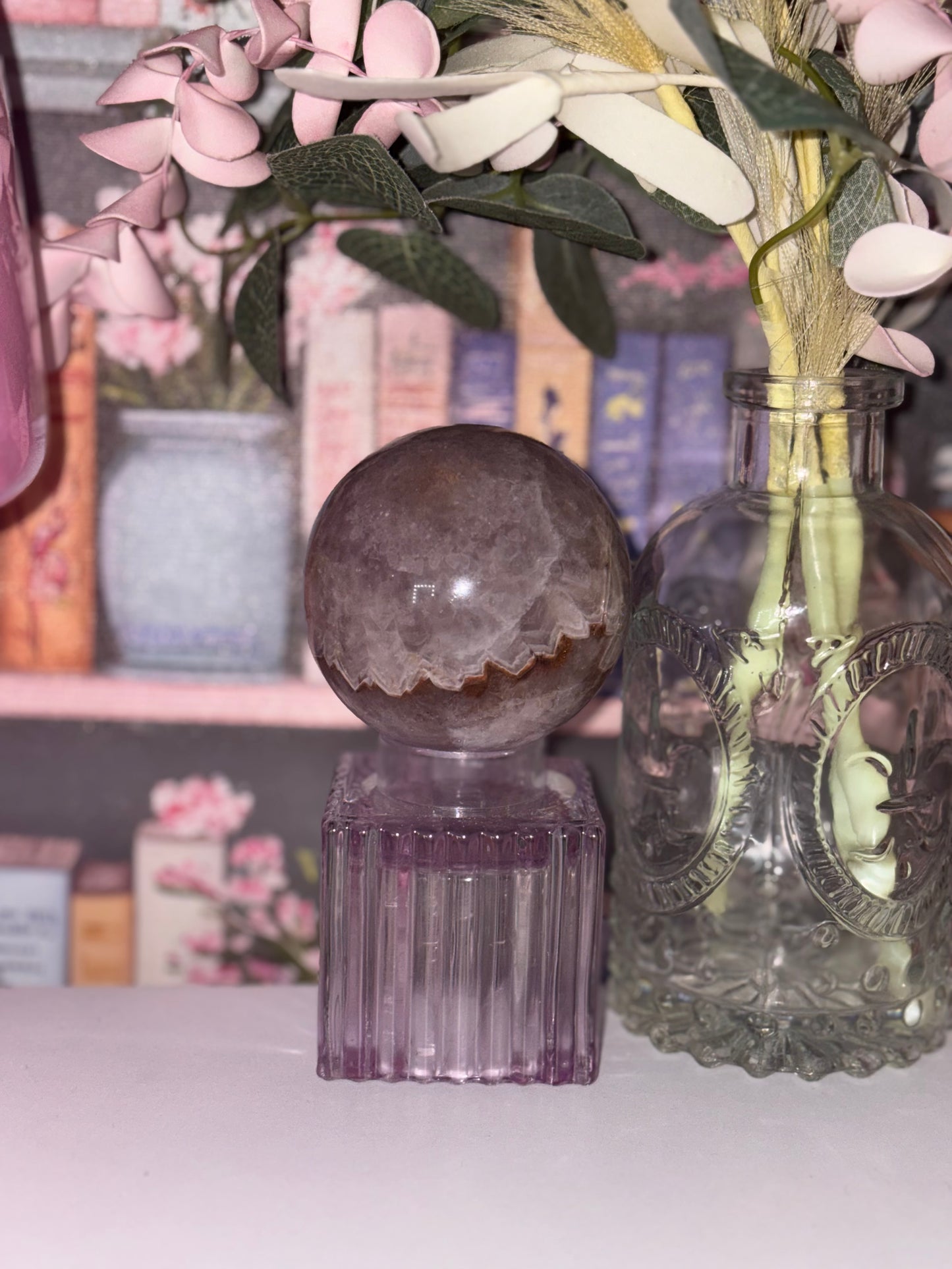 Amethyst x Lace Agate Sphere