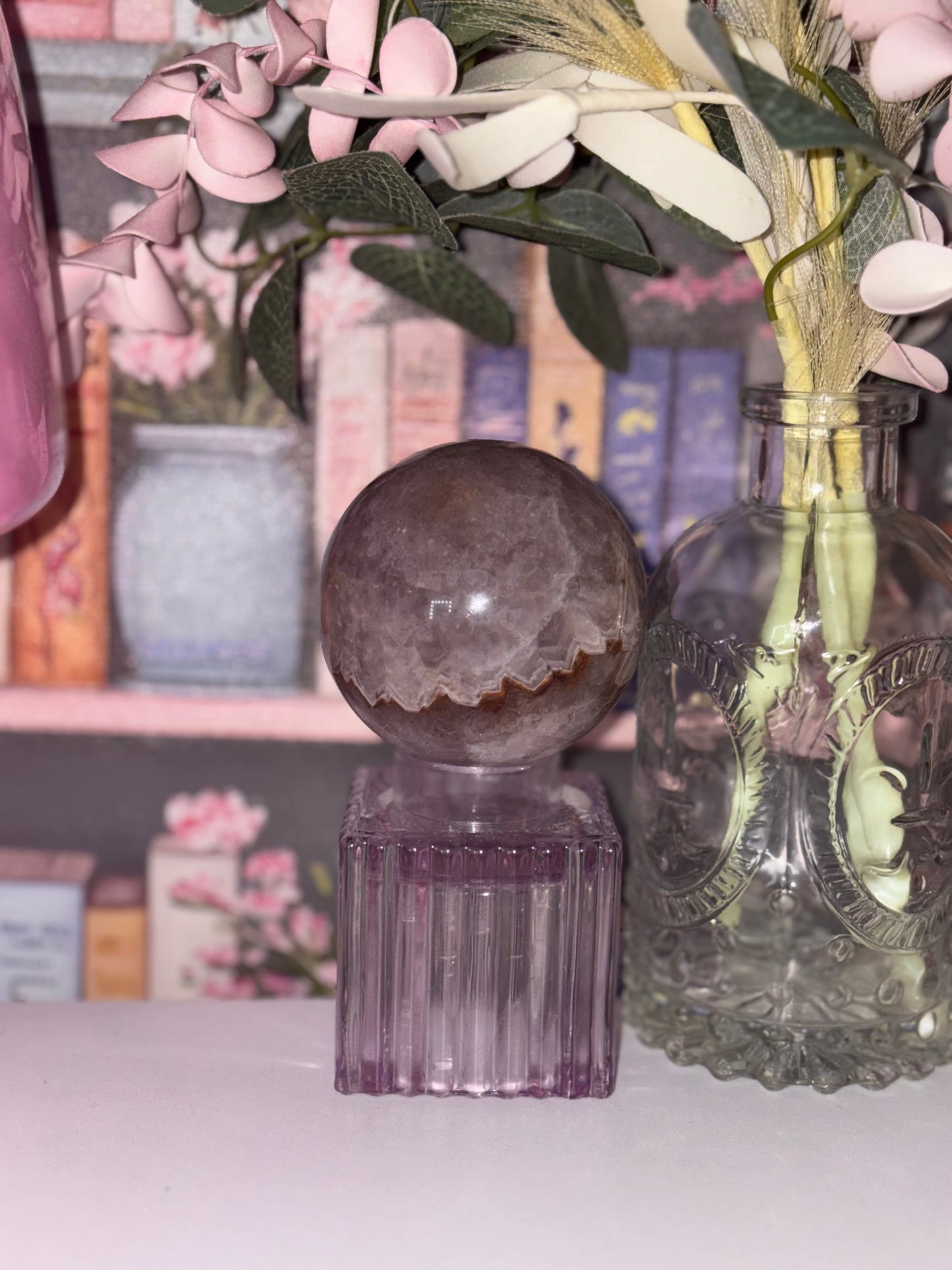 Amethyst x Lace Agate Sphere