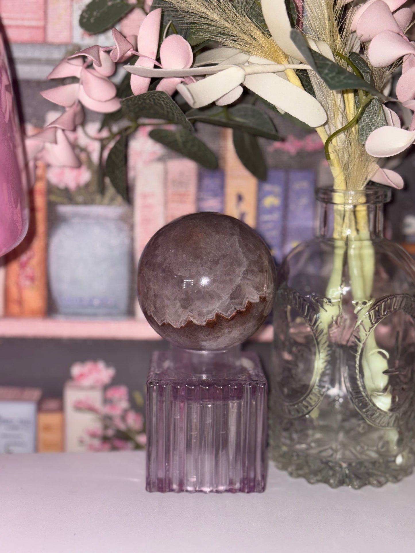 Amethyst x Lace Agate Sphere