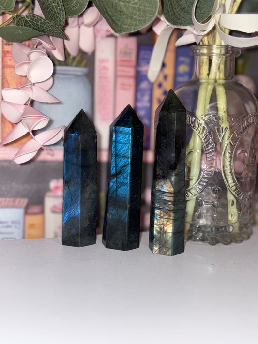 Labradorite Tower from Madagascar with Stunning Multi Colour Flash