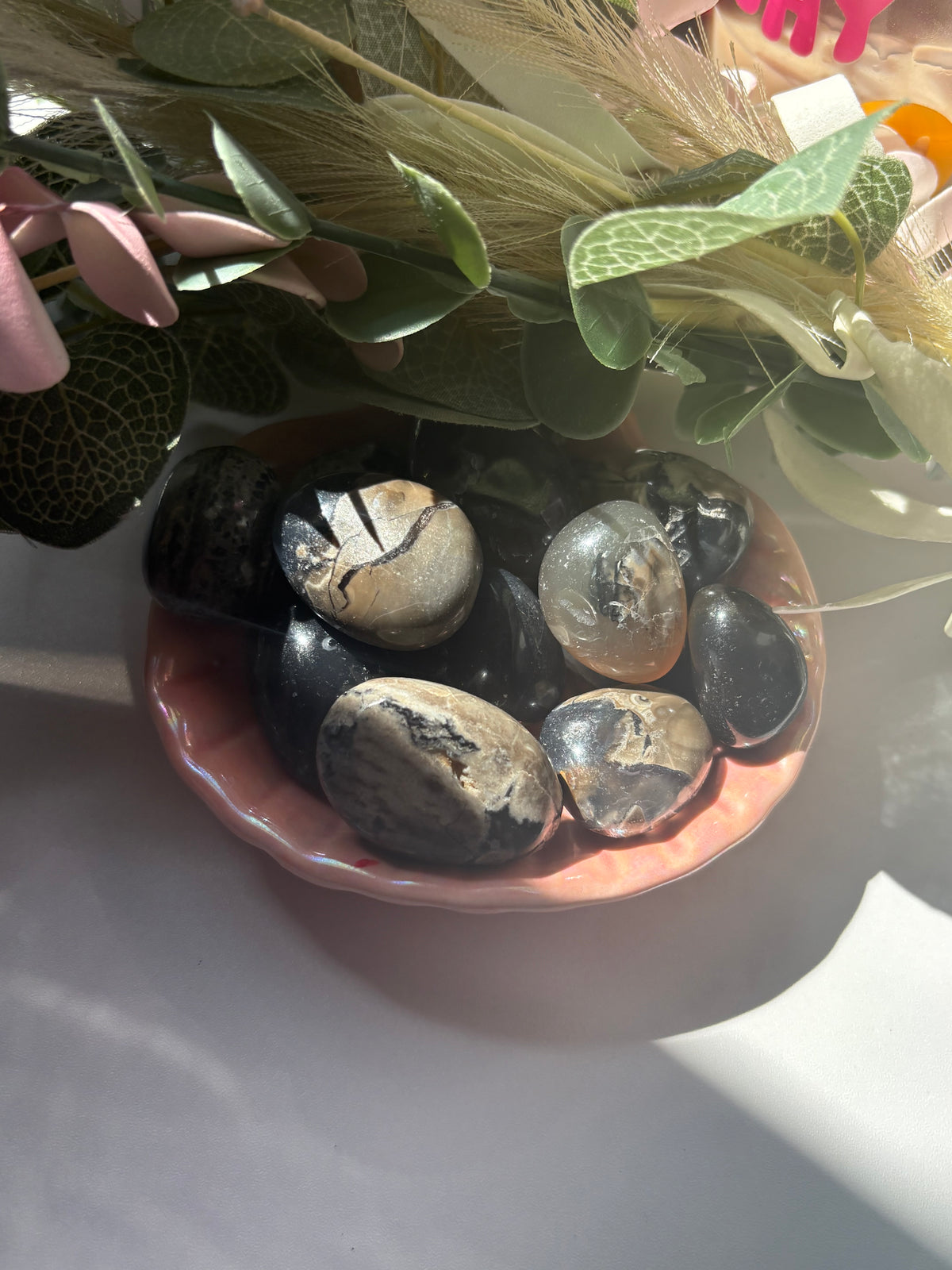Natural Lava Agate Tumble Stone – Polished Gemstone Crystal