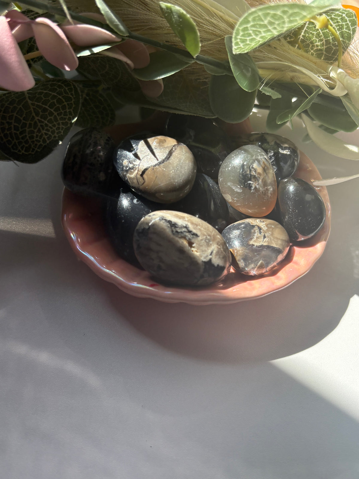 Natural Lava Agate Tumble Stone – Polished Gemstone Crystal