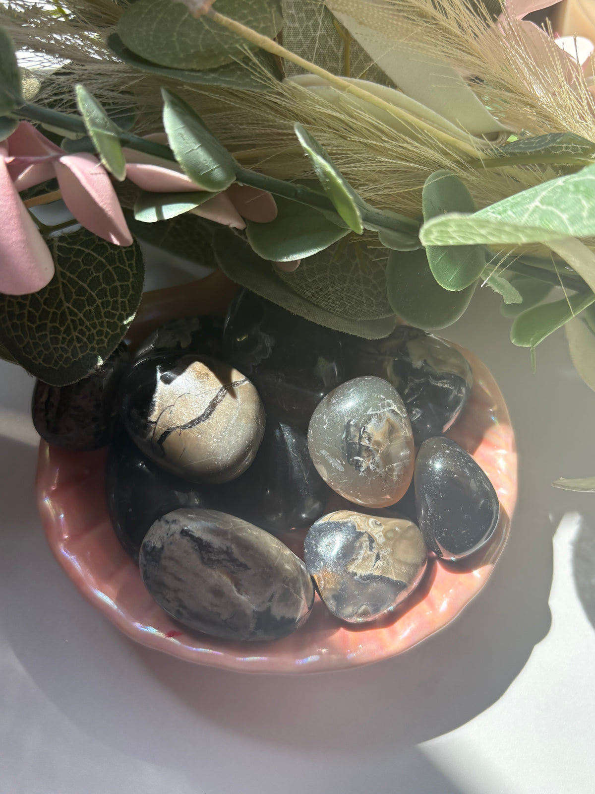 Natural Lava Agate Tumble Stone – Polished Gemstone Crystal