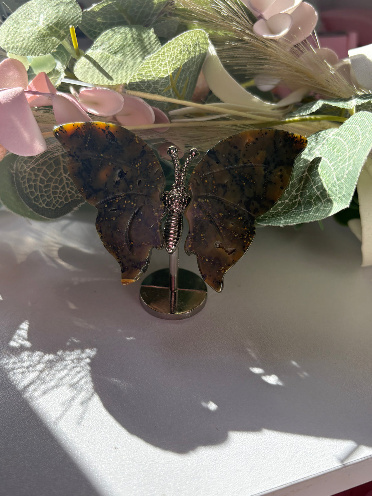 Dendritic Agate Butterfly Crystal