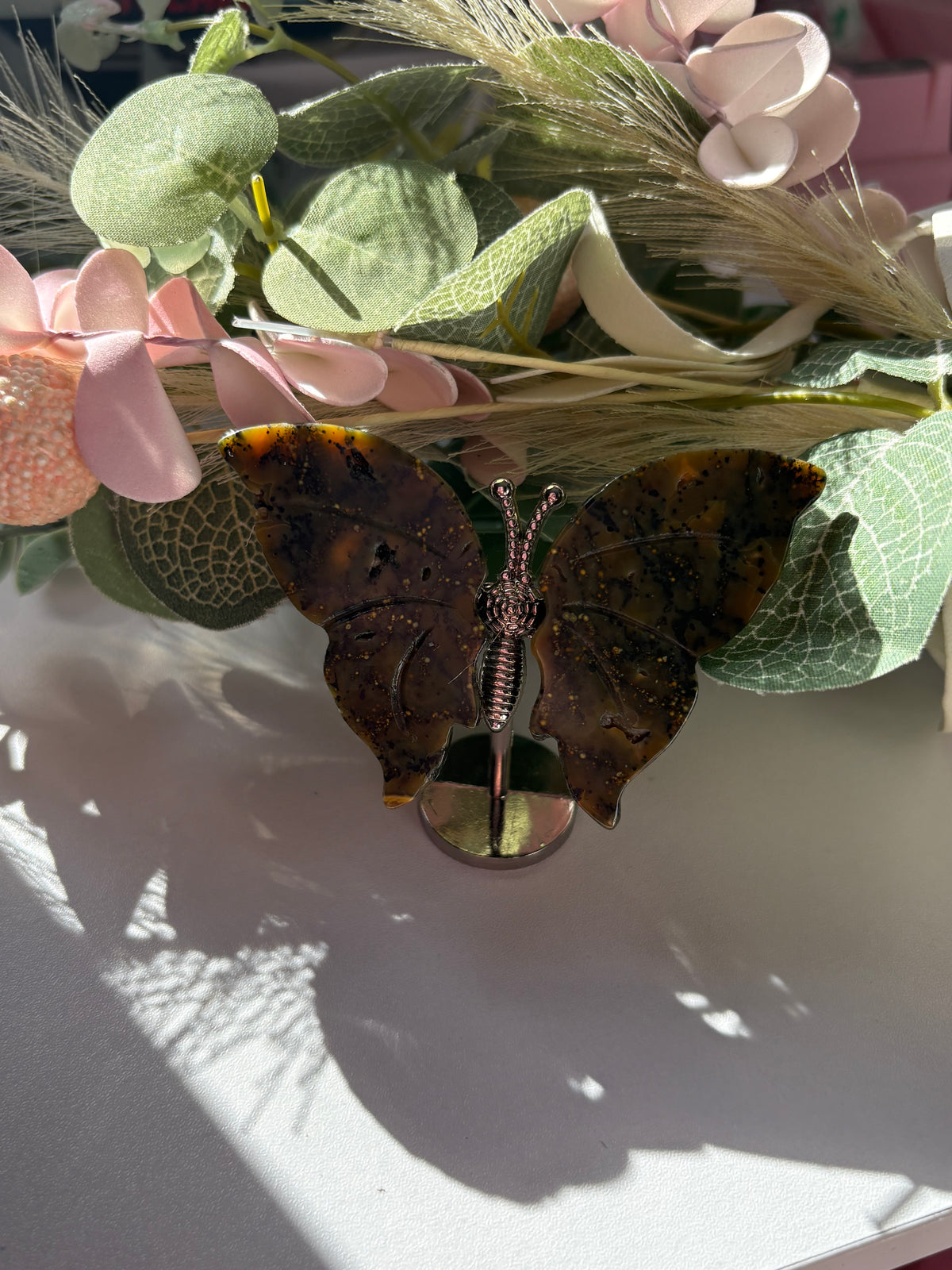Dendritic Agate Butterfly Crystal
