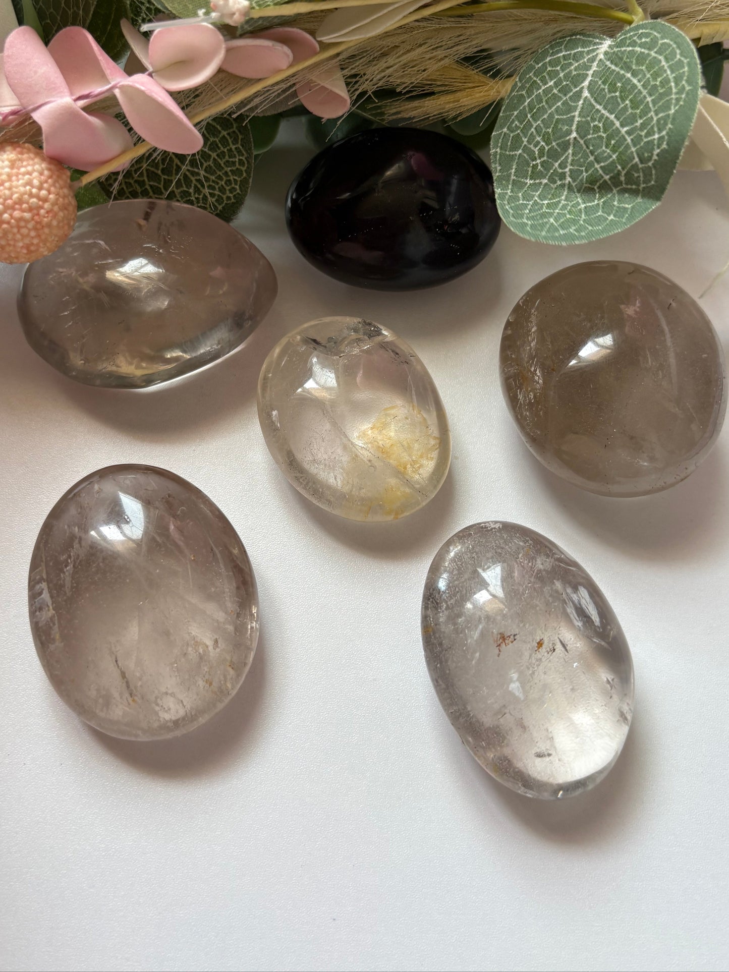 Smoky Quartz Palm Stone