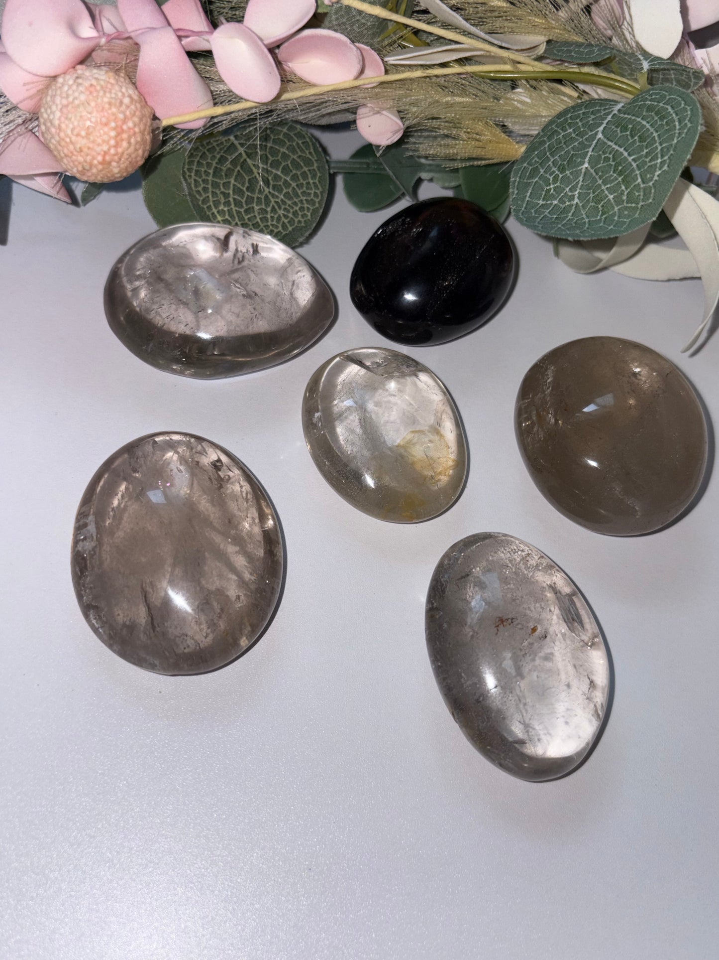 Smoky Quartz Palm Stone