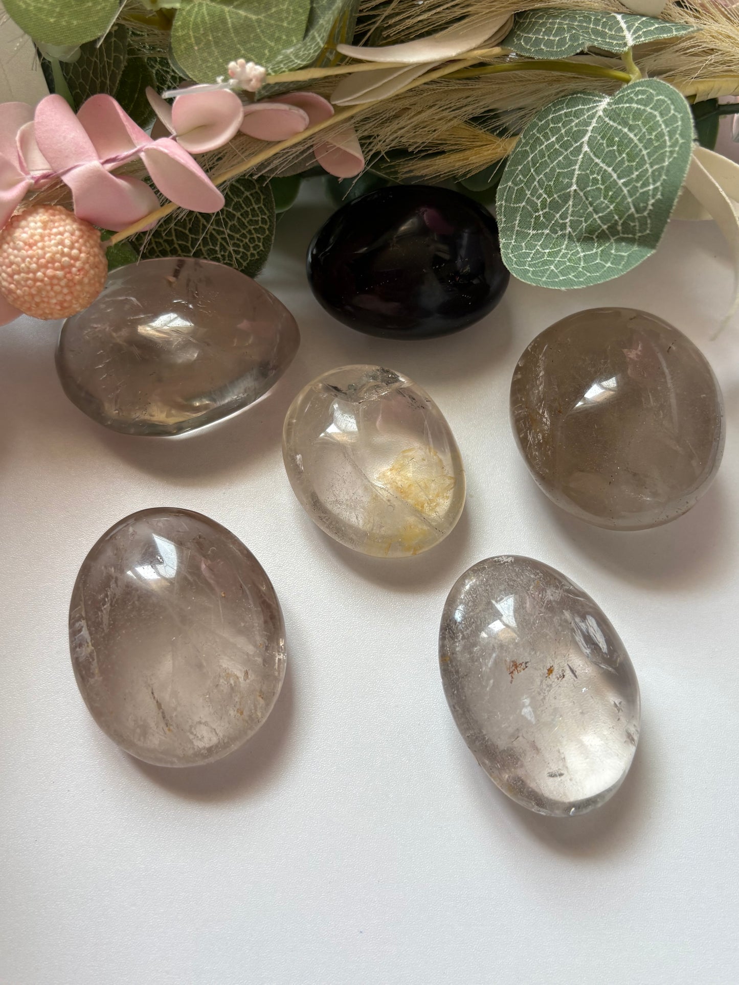 Smoky Quartz Palm Stone