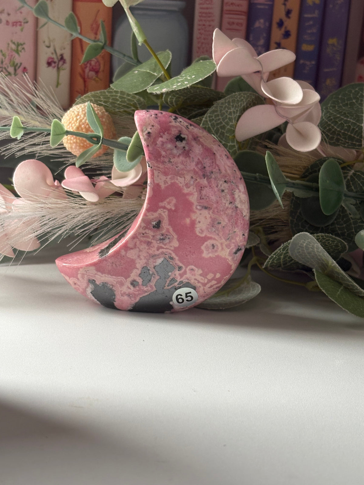 🌙 Peruvian Rhodonite Self-Standing Moons 🌙