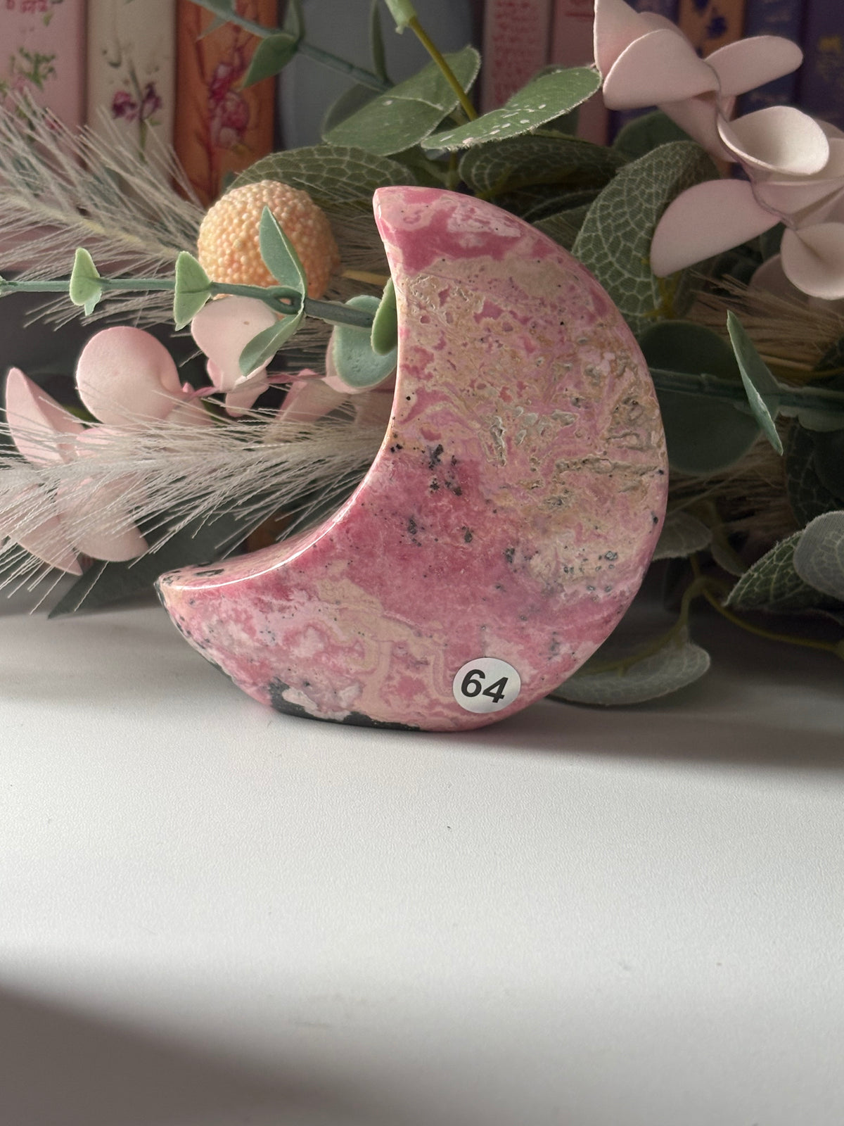 🌙 Peruvian Rhodonite Self-Standing Moons 🌙