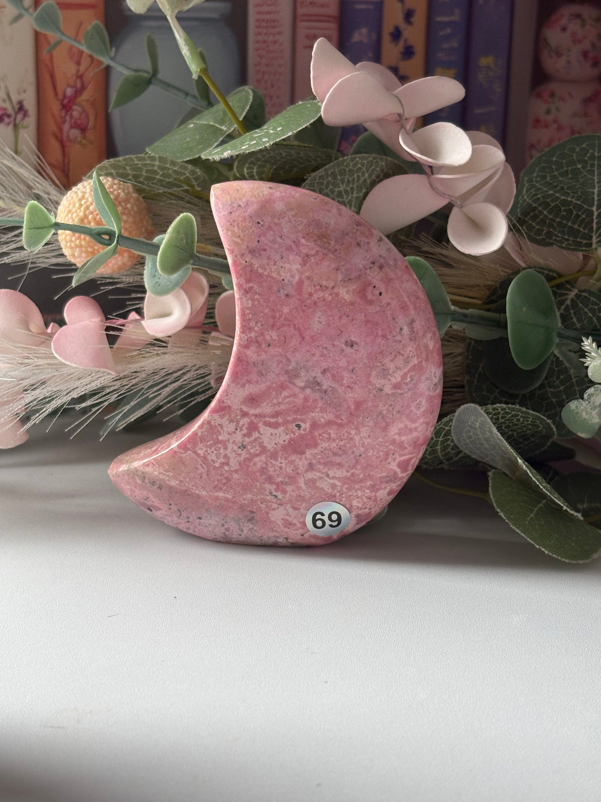 🌙 Peruvian Rhodonite Self-Standing Moons 🌙