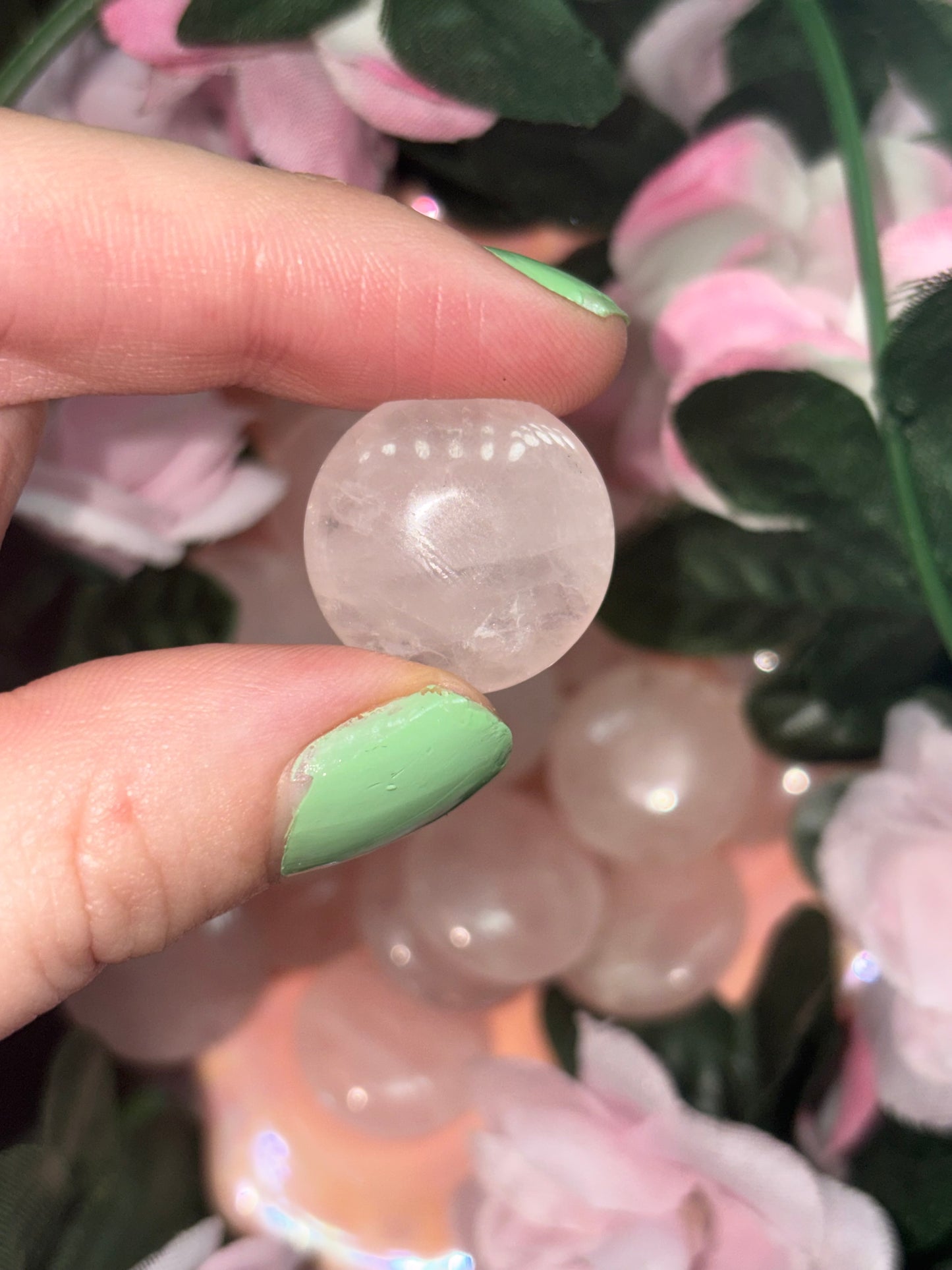 Mini Rose Quartz Palm Stone