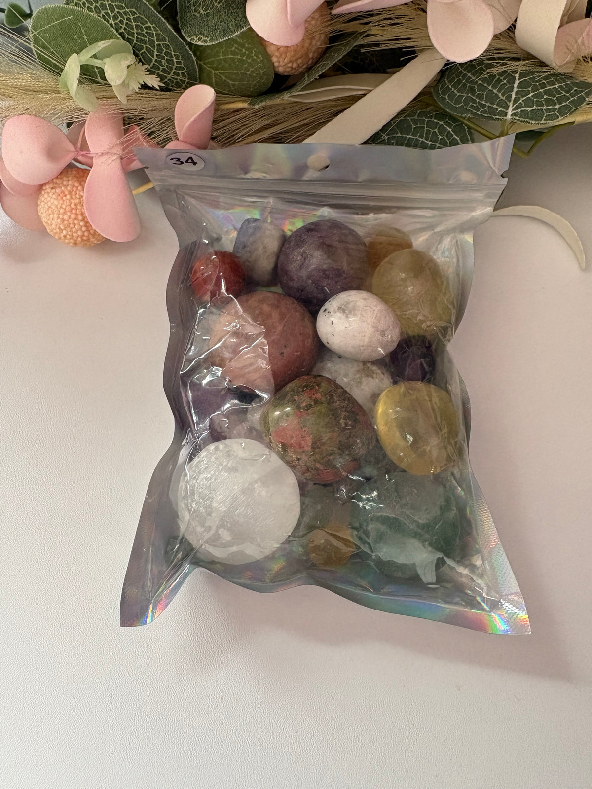 Crystal Confetti Bags, Premixed Healing Crystal Chips, Manifestation Crystals,, Altar Decor, Spell Jar Fillers