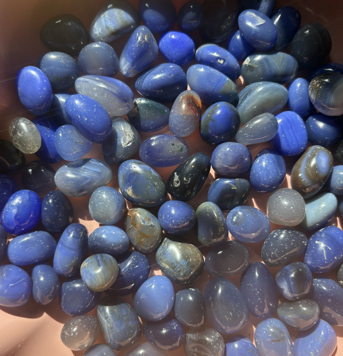 Blue Agate Tumble Stone