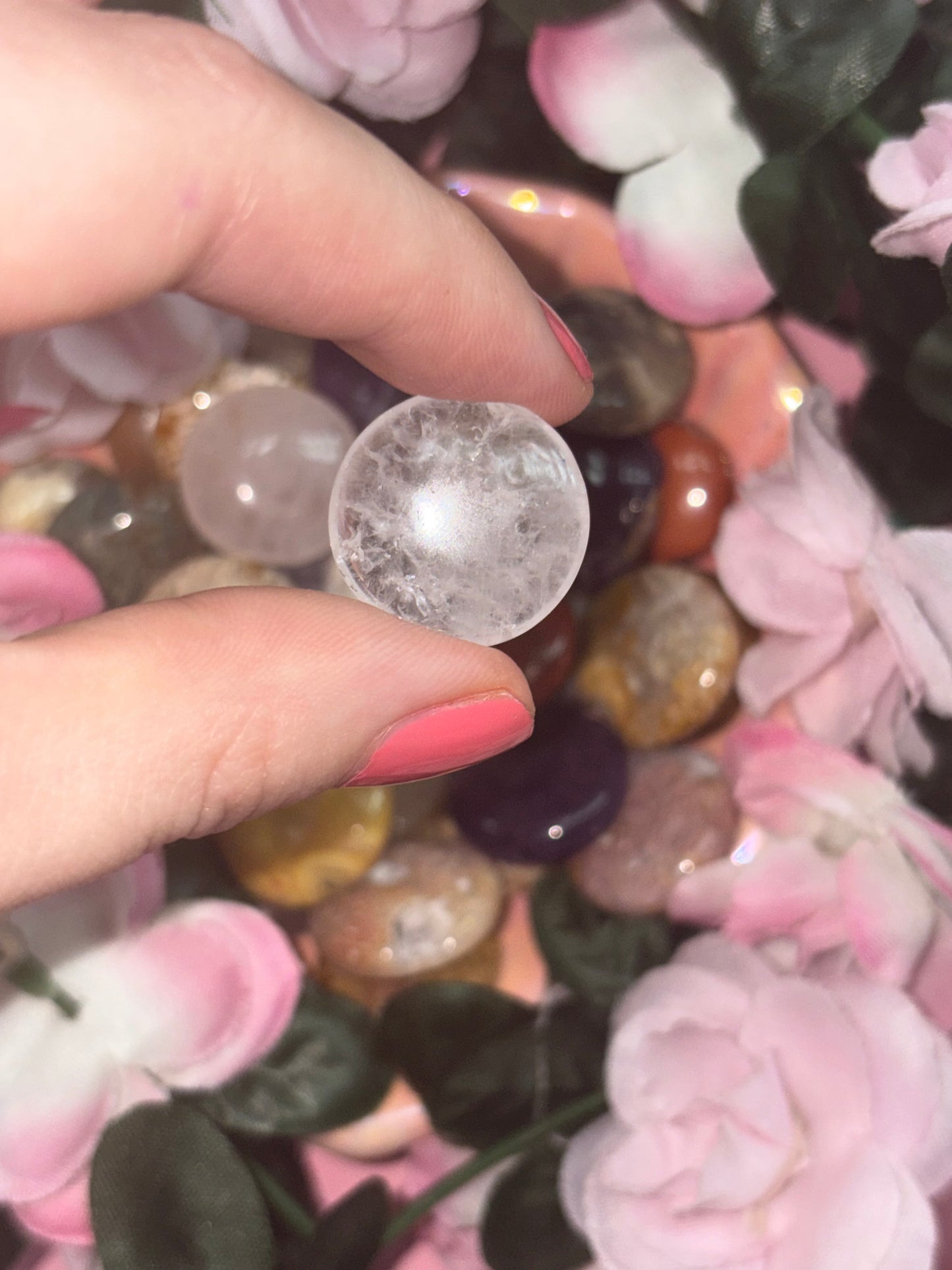Clear Quartz Mini Palm Stones
