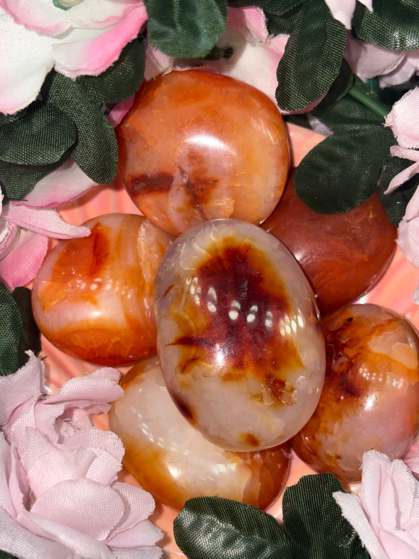Carnelian Palm Stone from Madagascar