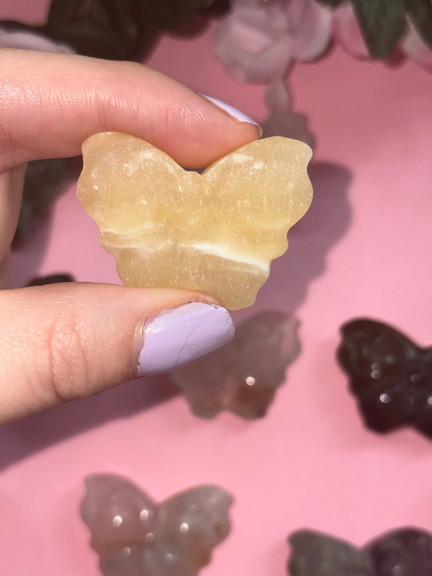 Yellow Calcite Butterfly
