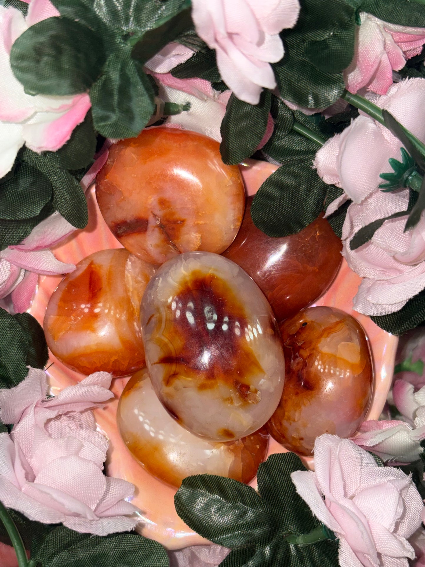 Carnelian Palm Stone from Madagascar